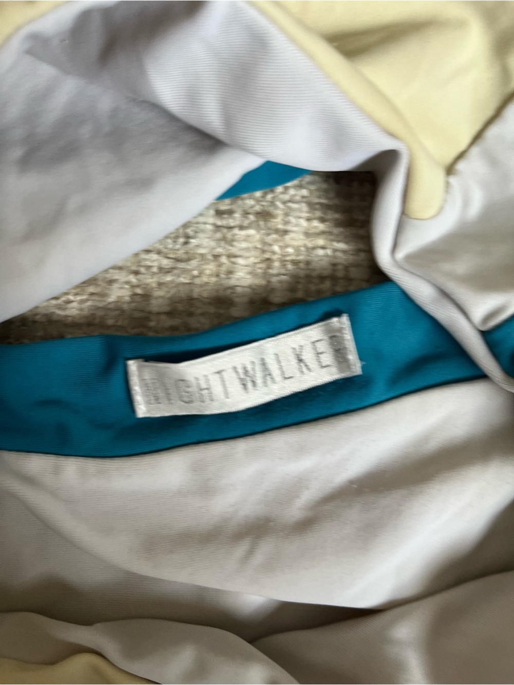 NIGHTWALKER Teal, Cream & White Kids One-Piece Swimsuit - Picture 2 of 3